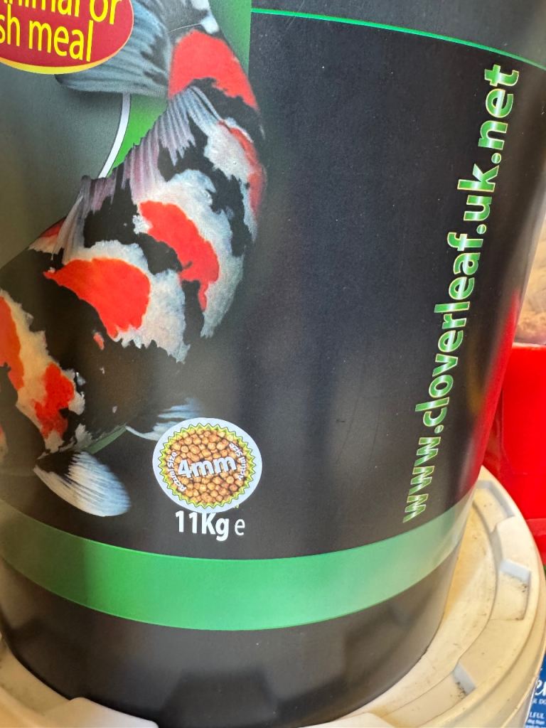 Koi fish food; Cloverleaf brand - 11 kilos (unopened)