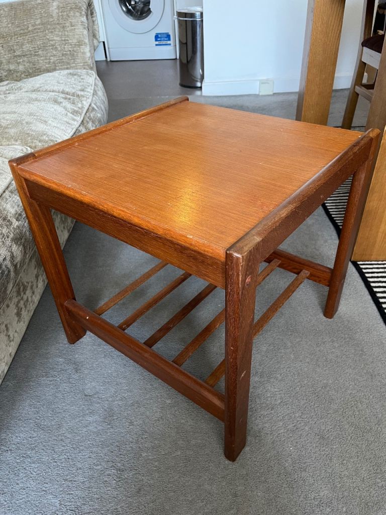Vintage Danish Teak Side Table – Brdr. Furbo, Made in Denmark