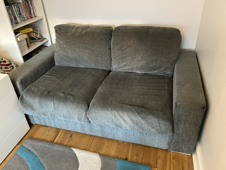image for Sofa Bed Grey 2 Seater Sofa Bed 175Wx100Dx77Hcm Collect DE11 9JA