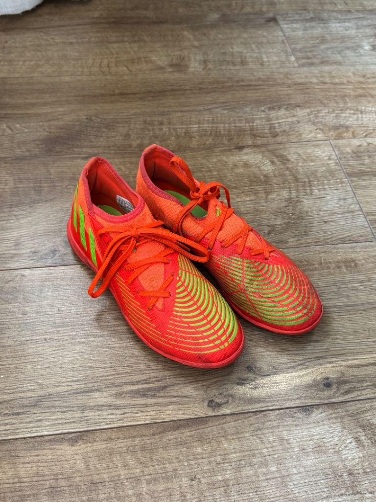 Adidas Football Boots – Orange/Green, size 5.5