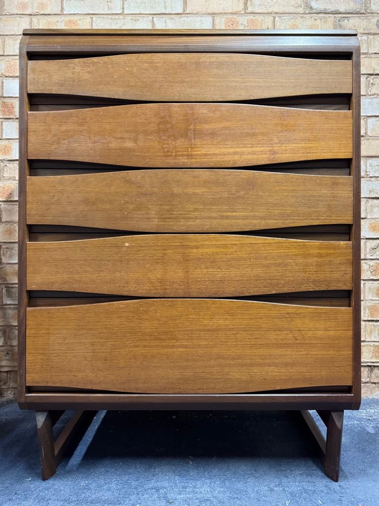 Vintage Retro Mid-Century Modern White & Newton Tallboy