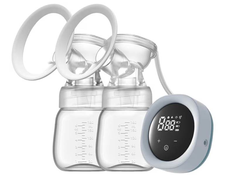 Electric Breast Pump with Four Modes and Nine Levels, Hands-Free, Painless, with an LCD Display