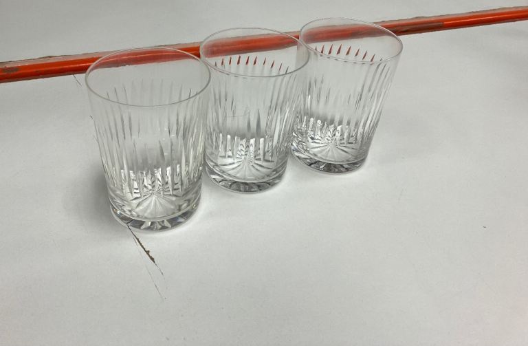 Crystal cut whiskey tumblers 