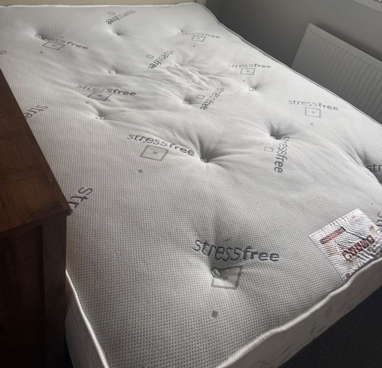 Divine bed king size grey base with four drawers at bottom and comes with memory foam mattress