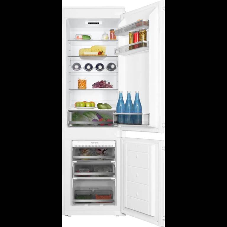 CDA FW673 177cm 70/30 Integrated Frost Free Fridge Freezer with Sliding Door Hinge - White - E Rated