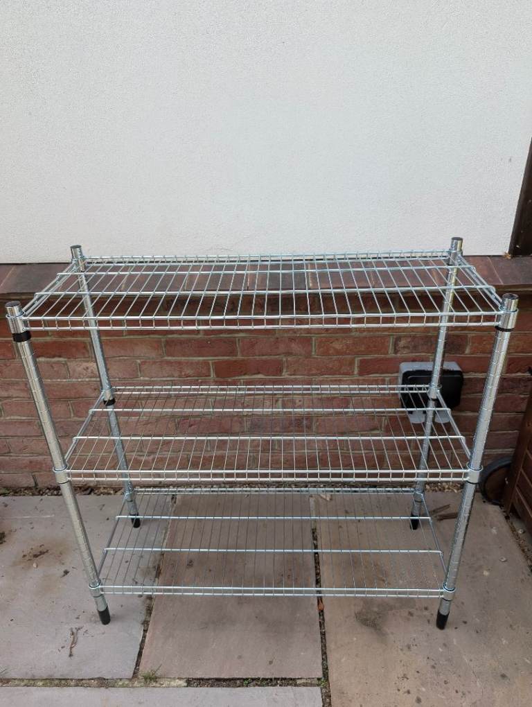 IKEA OMAR Shelving Unit – Galvanised Metal Storage Rack (x 6)