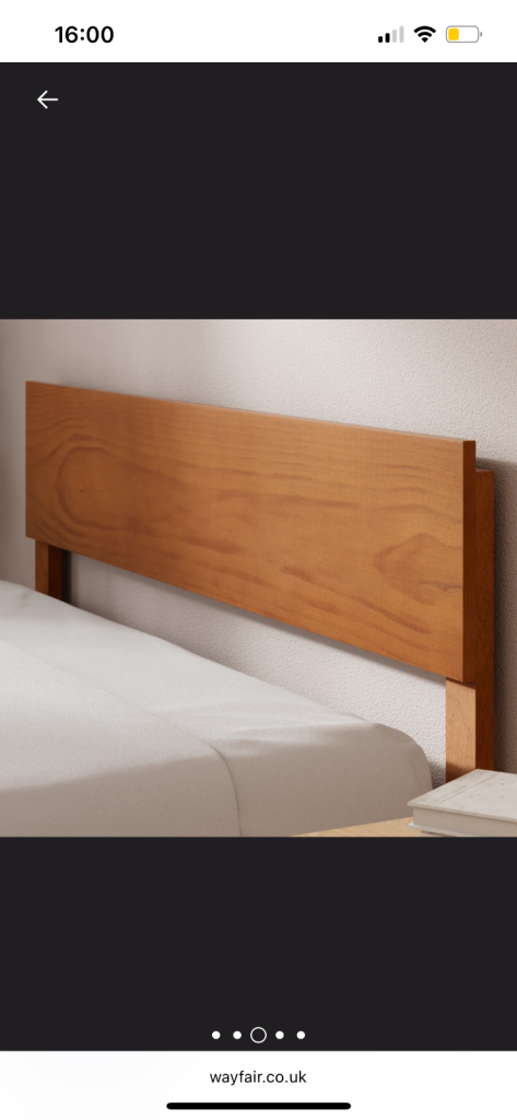 Sade Vintage Wood Bed Frame with Headboard