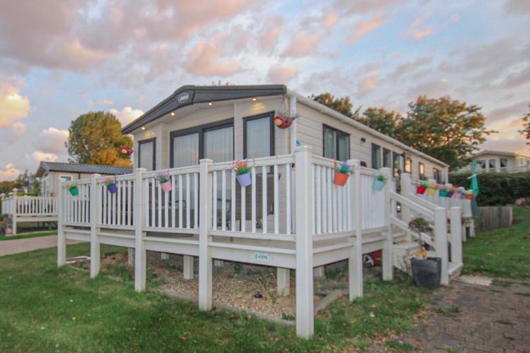 ABI Westwood 2017 static caravan sited at Allhallows, Kent. Private sale