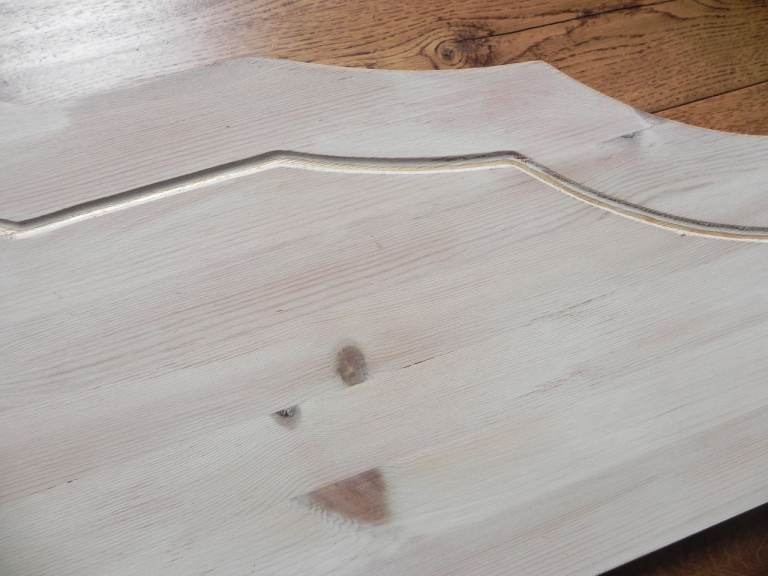 Shaped Wooden Bed Head / Headboard. Double or King size. £12 ONO