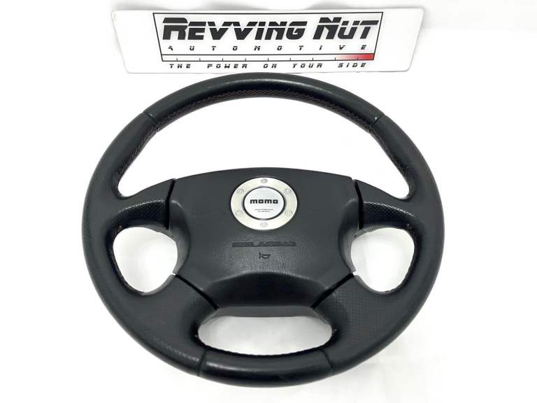 Subaru Impreza WRX STI Newage Momo Red Stitch Steering Wheel Airbag OEM RNA1250