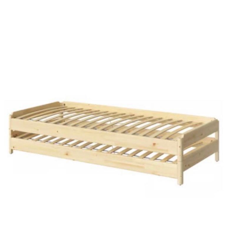 IKEA UTÅKER Stackable Bed Frame Pine - Space Saving