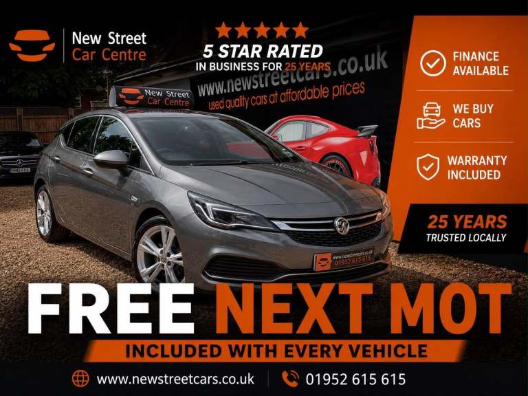 2018 Vauxhall Astra 1.4T 16V 150 SRi Vx-line Nav 5dr HATCHBACK PETROL Manual