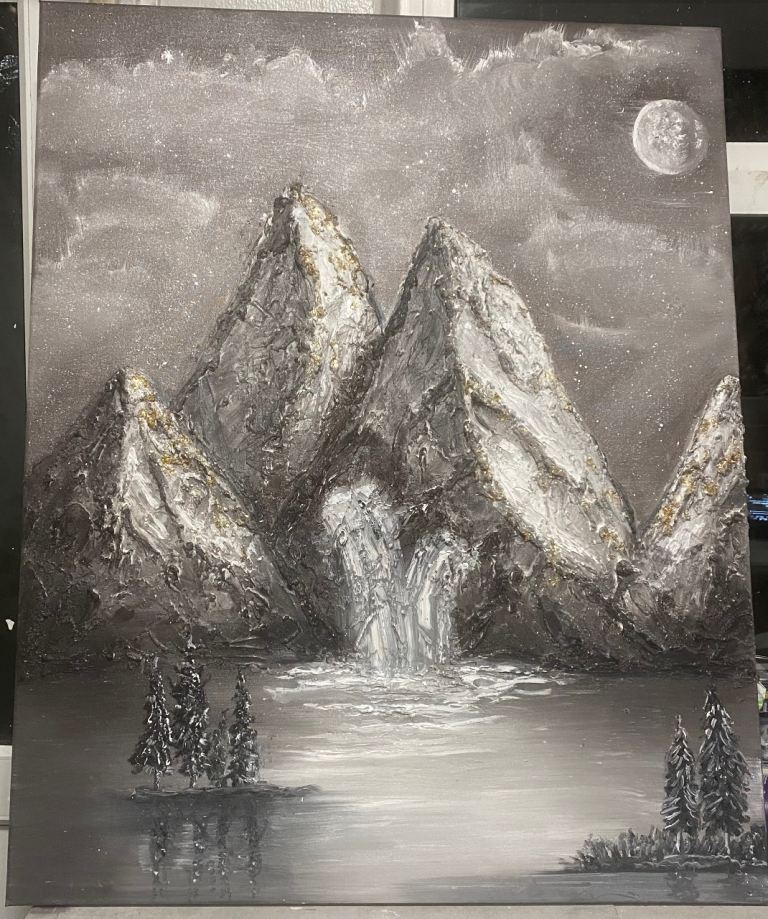 image for Large original textured oil painting 