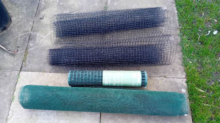 Various types of garden mesh