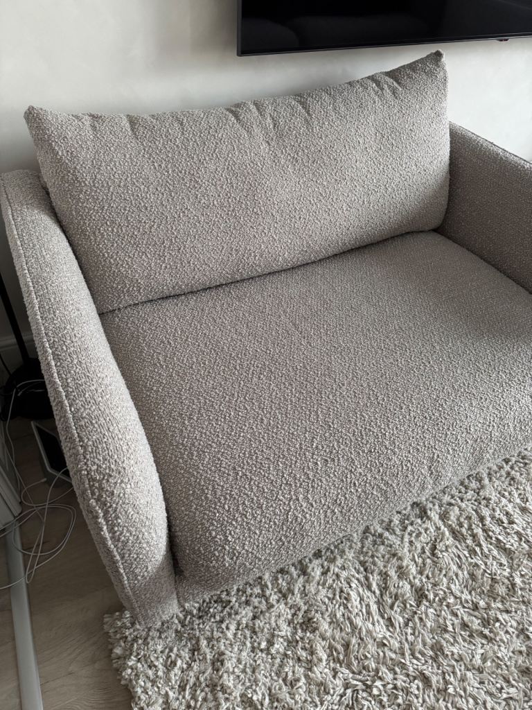 Barker and Stonehouse Levico Snuggler chair boucle mink