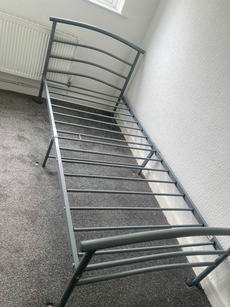 Metal single bed frame. 