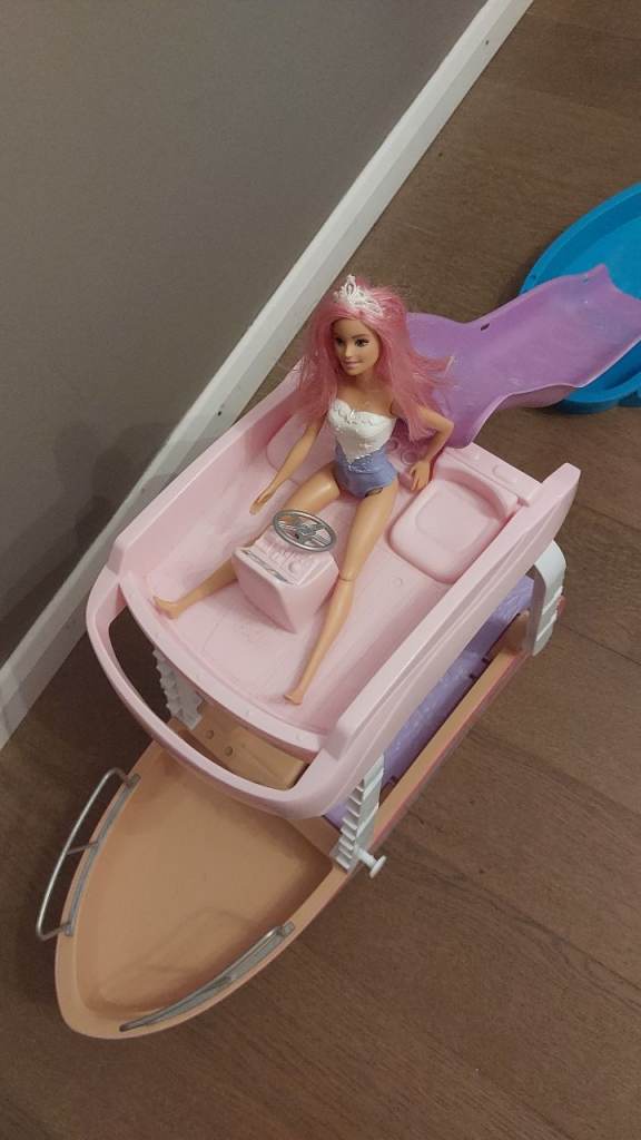 Barbie boat with swimming pool 