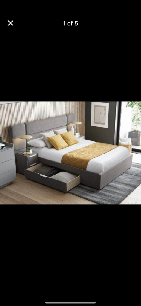 King size bed and side tables 