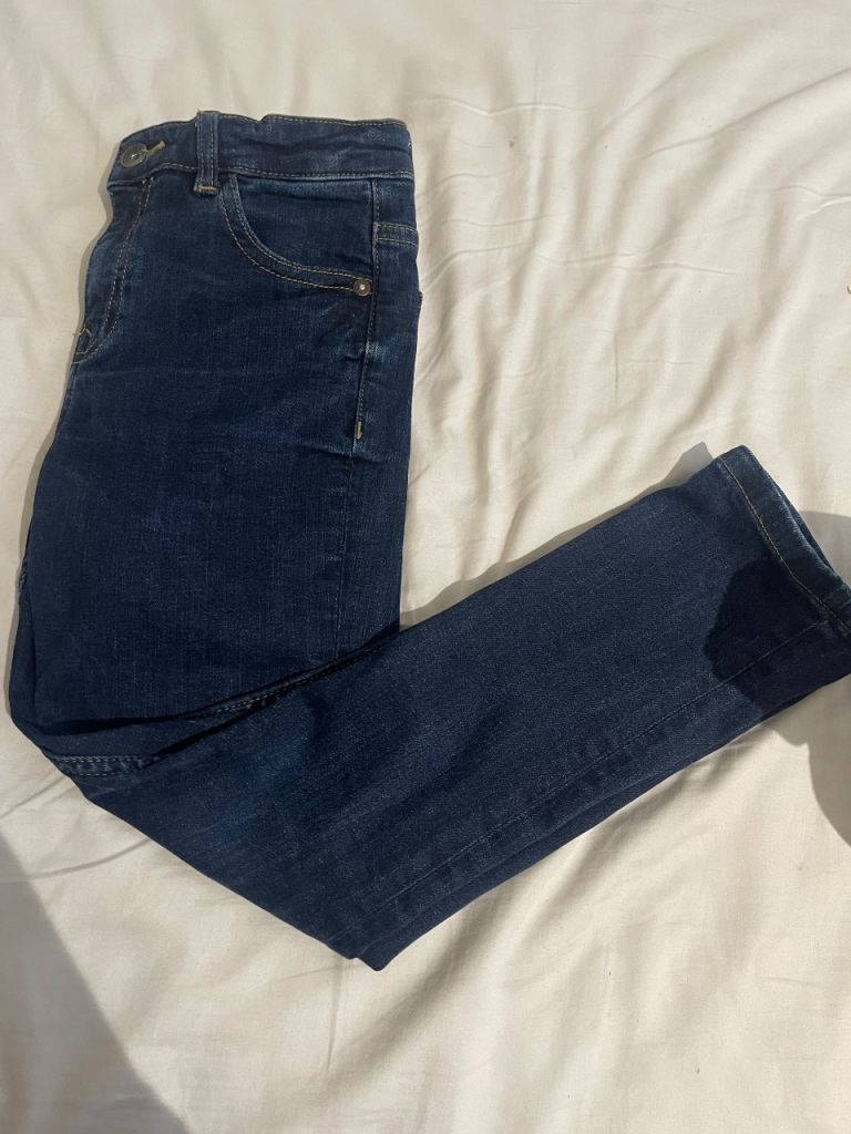 M&S Kids Blue Denim Jeans – Age 8-9 Years, Good Condition