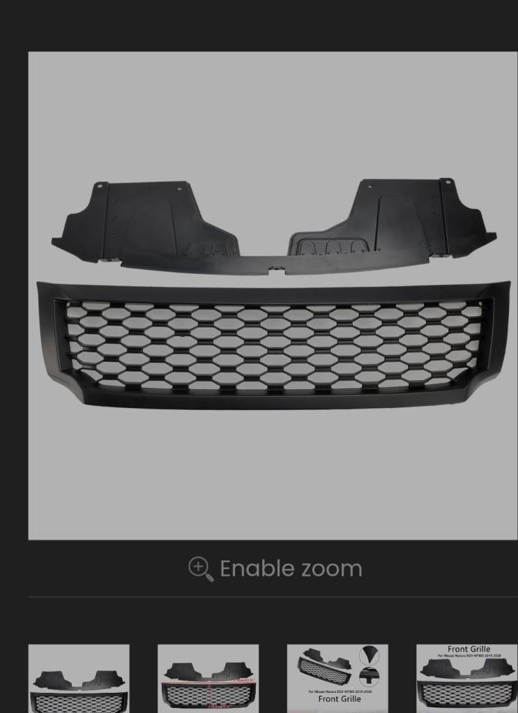 Brand New Nissan Navara matt black Grille