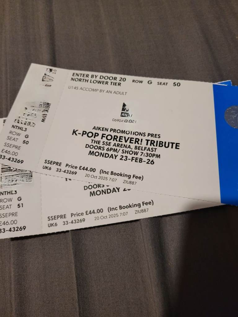 K pop tribute tickets