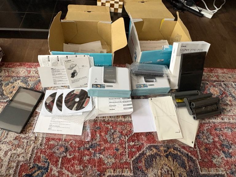 2 Canon Delphi CP510 Compact Photo Printers 1 Adapter