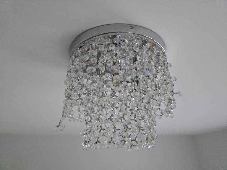 Laura Ashley Crystal/glass ceiling flush mount light fitting