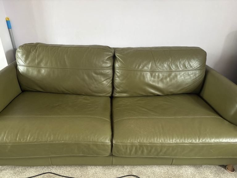 Leather sofa and chair