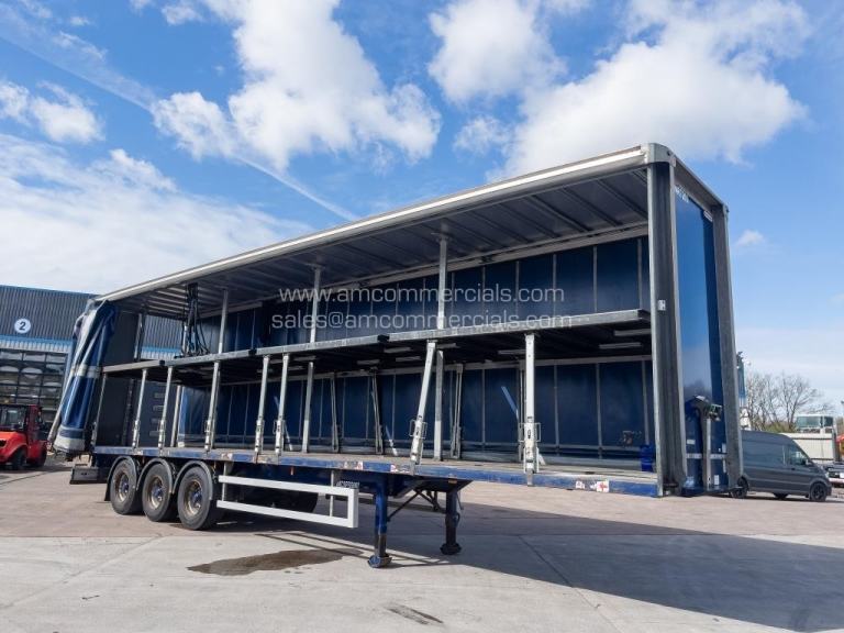 MONTRACON 4800MM PIVOTING FLOOR DOUBLE DECK TRI AXLE CURTAINSIDE TRAILER