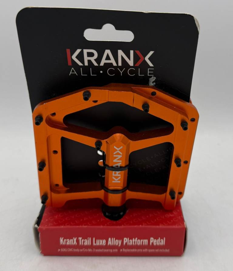 KranX Trail Luxe Alloy Platform Sealed Bearing Pedal Orange BNIB