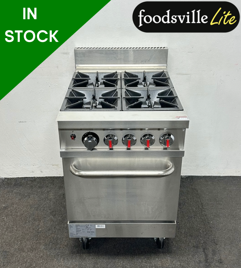 NEW Foodsville Lite 4 Ring Cooker & Oven On Wheels – Nat Gas or LPG - PAY OVER 6 MONTHS OR 15% OFF! 