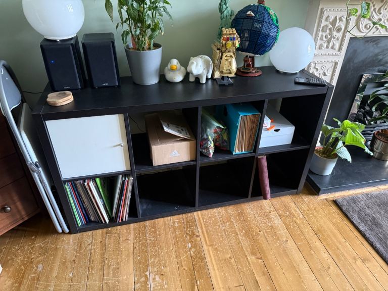 Ikea Kallax 4x2 cube unit in Black/brown colour