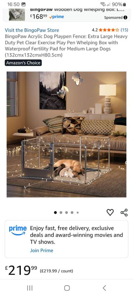 Dog and puppy play pen,