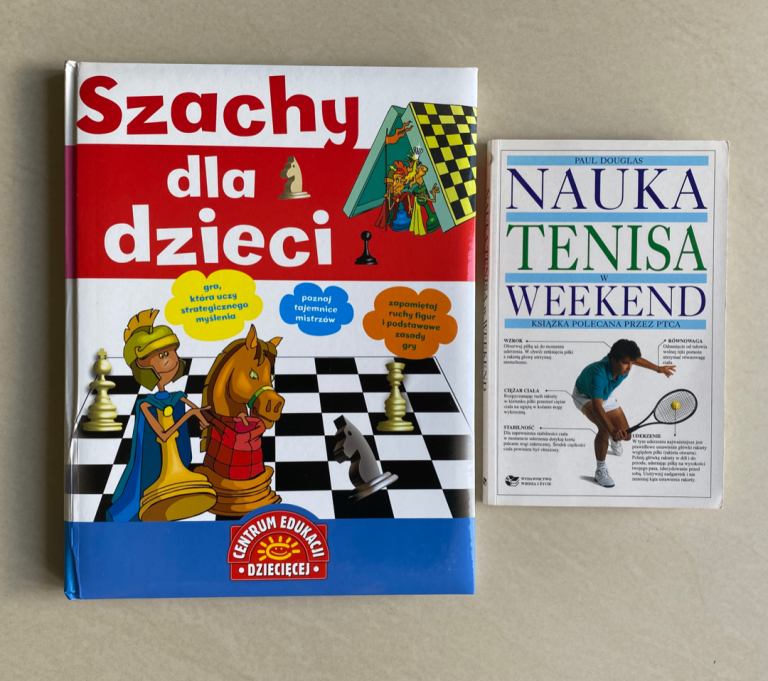 Children's Chess Book & Tennis Coaching Book – Good Condition in Polish