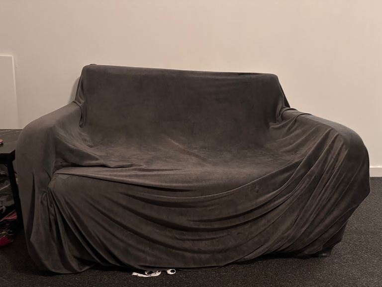 Brown 2 seater leather sofa 