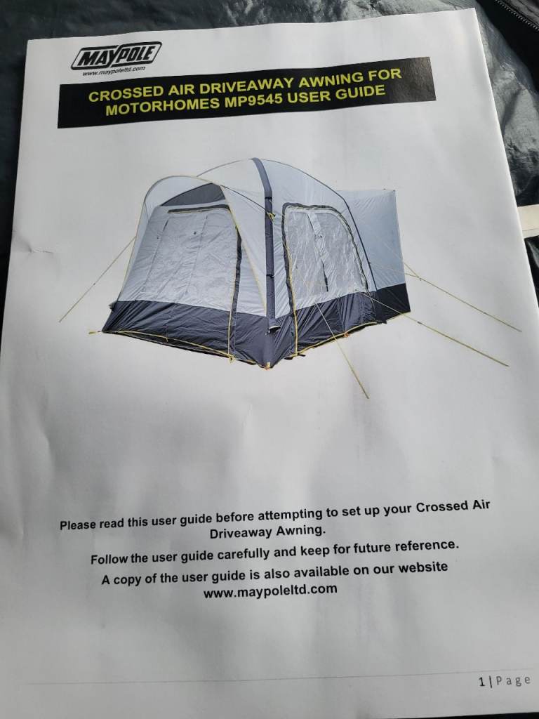 Maypole Crossed Air Driveway Awning  - Brand New 