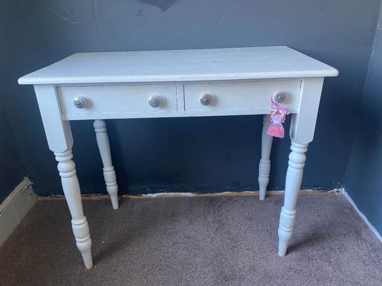 white painted console table/ desk 
