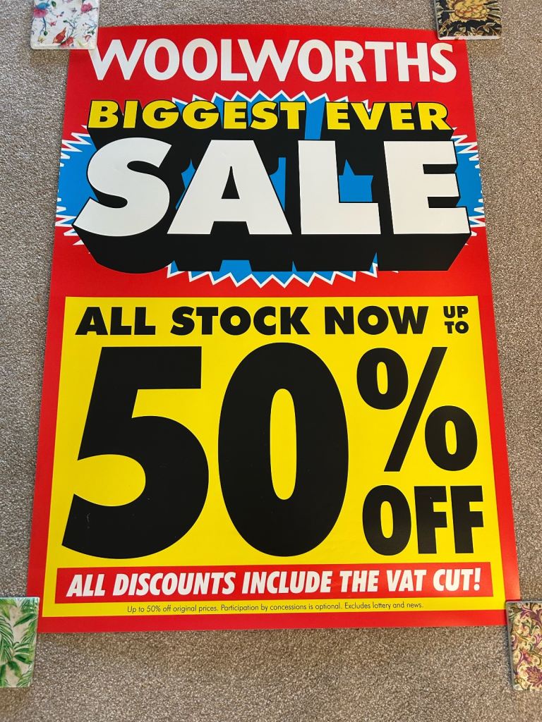 Woolworths Closing Down Poster 2009