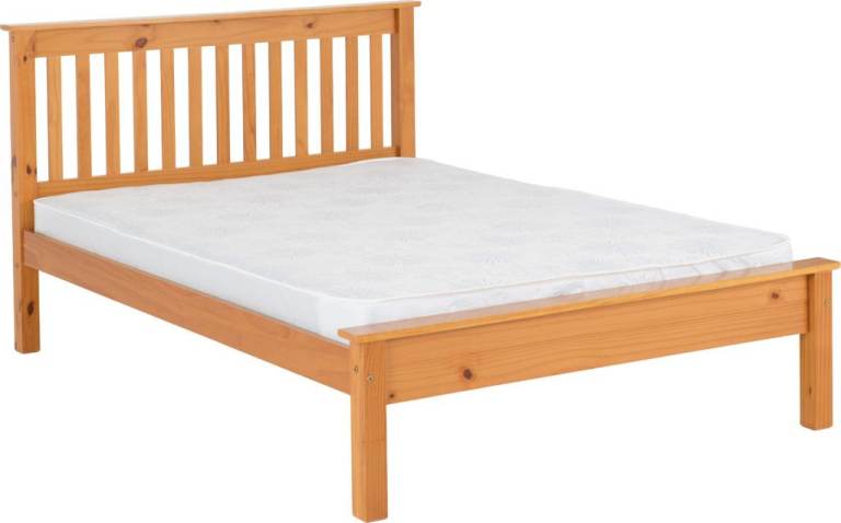 Monaco 4' Bed Low Foot End Bed Frame Pine