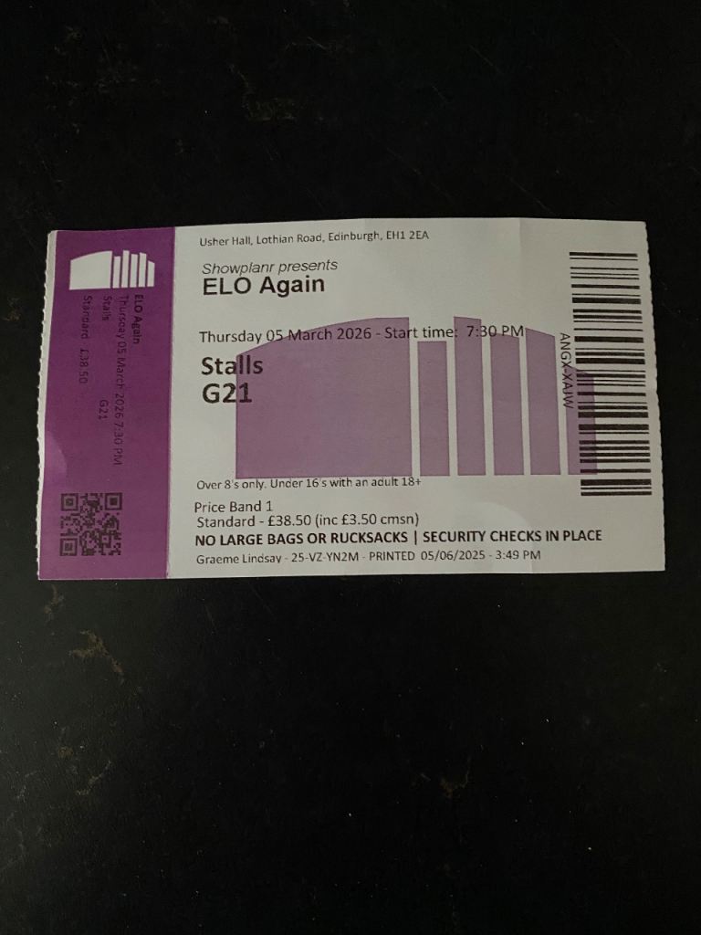 ELO Again. Bargain Ticket