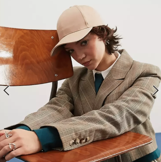 Asos Design Baseball Cap in Stone