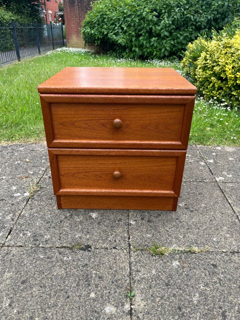 G plan teak bedside drawers (delivery available)