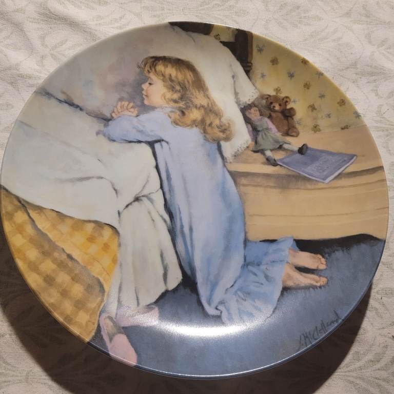 Vintage Reco "Evening Prayer" Collector's Plate by John McClelland (J6)
