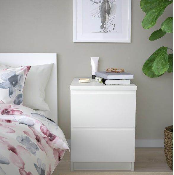 Ikea Malm 2 drawer bedside cabinet + 2 x bathroom cabinets