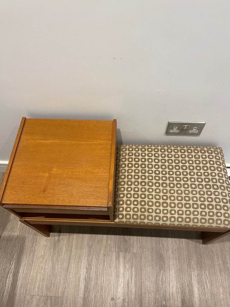 Free - Chippy Heath Telephone Table — Mid-Century Hall Seat with Storage