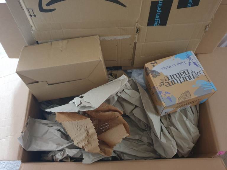 Free cardboard boxes and packing paper