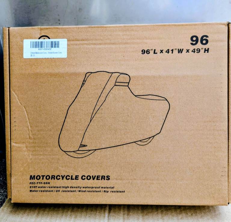 Zettum Motorcycle Cover 244cm Waterproof Outdoor Heavy Duty
