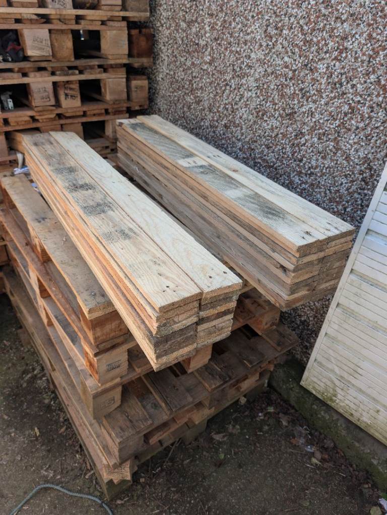 20 Lengths Denailed Reclaimed Pallet Wood Timber 1000x95x15mm DIY Fencing - Delivery Available