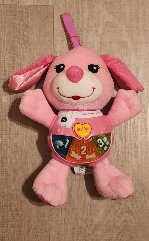 VTech Little Singing Puppy Educational Toy Baby Musical Interactive Toy with Lights and Sounds Pink