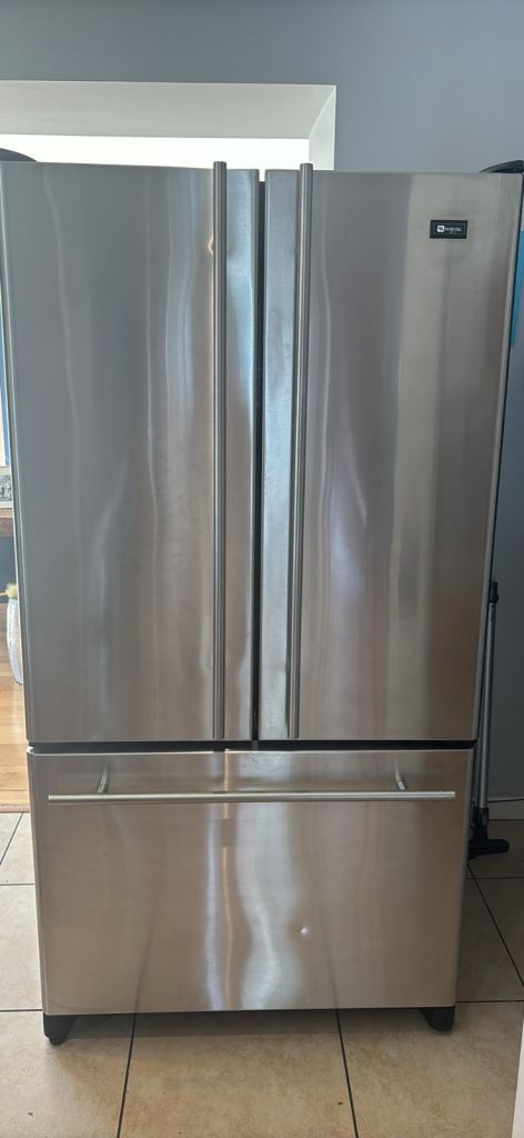 Profi American Style Fridge Freezer – Silver, Good Condition